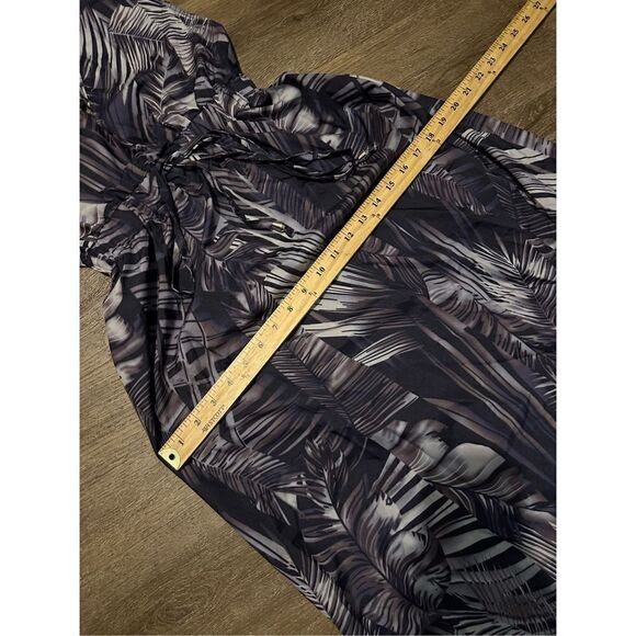 Anna Kaci Womens Midi Purple Gray Abstract Print Dress V Neck Lightweight Size M - Picture 12 of 12